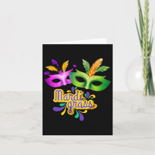 Tarjeta Mardi Gras 2024 Jester Set Niños Chicas Hombres