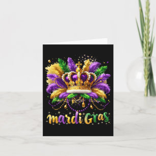 Tarjeta Mardi Gras 2025 Jester Set Niños Chicas Hombres