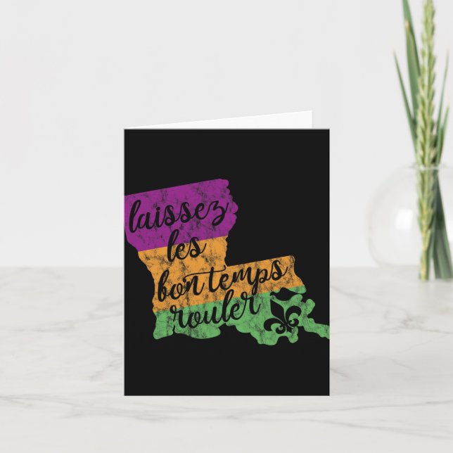 Tarjeta Mardi Gras 2025 Laissez Les Bon Temps Rouler New O (Anverso)