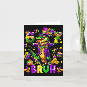 Tarjeta Mardi Gras 67 Cocodrilo Mardigator Seis Siete Dive