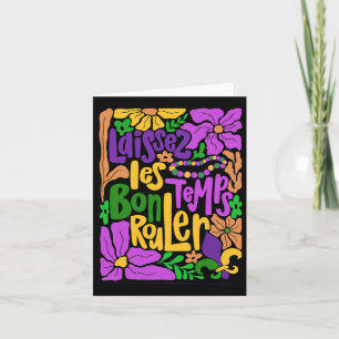 Tarjeta Mardi Gras Boho Laissez Les Bon Temps Rouler Fleur