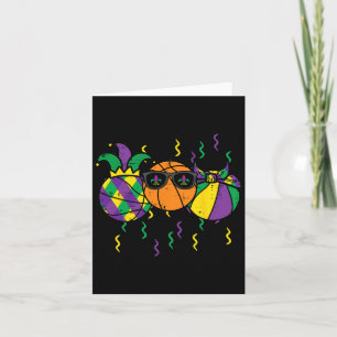 Tarjeta Mardi Gras Bysketbyll Fun Sports Boys Niños Pequeñ