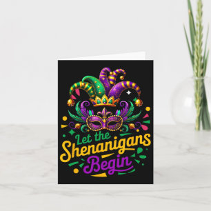 Tarjeta Mardi Gras Dejar Que Los Shenanigans Empiecen A Lo