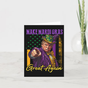 Tarjeta Mardi Gras Donald Trump Funny Mardi Gras Estadouni
