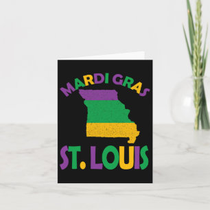 Tarjeta Mardi Gras Fiesta St Louis Missouri