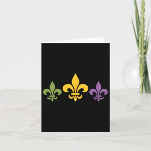 Tarjeta Mardi Gras Fleur Gracioso Cute Retro Mardi Gras Fe