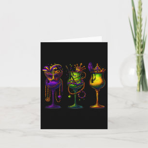 Tarjeta Mardi Gras Gl Del Festival Del Vino De La Bebida G