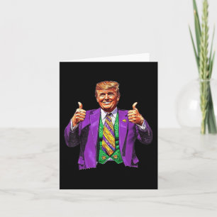 Tarjeta Mardi Gras Grande de nuevo Donald Trump Bandera es
