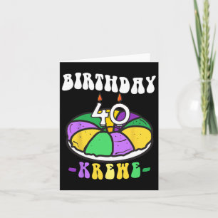Tarjeta Mardi Gras King Cake