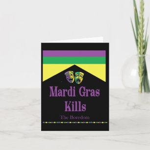 Tarjeta Mardi Gras mata al burdo