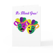 Mardi Gras Personalizado Mensaje Jesters Card