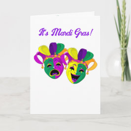 Tarjeta Mardi Gras Personalizado Mensaje Jesters Card