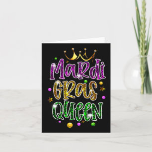 Tarjeta Mardi Gras Queen Parade Disfraces Mujeres Fiestas