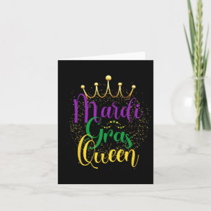 Tarjeta Mardi Gras Queen Parade Disfraces Mujeres Fiestas