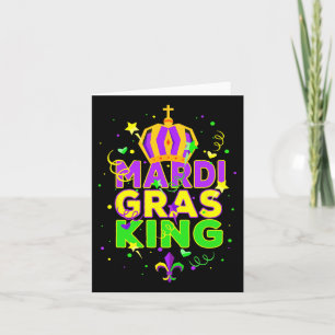 Tarjeta Mardi Gras Rey Hombres Disfraz De Carnaval Regalo 