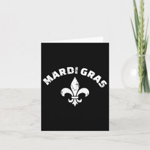 Tarjeta Mardi Gras Vintage Fleur De Lis
