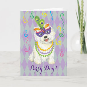 Tarjeta Mardi Gras Westie