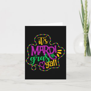 Tarjeta Mardi Gras Yall Funny Mardi Gras Fiesta Mask Co