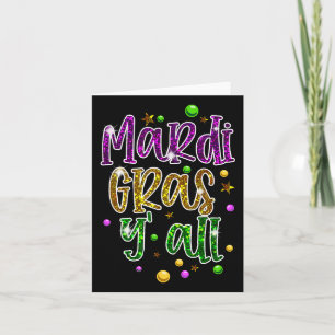 Tarjeta Mardi Gras Yall Funny Vinatage New Orleans Fiesta