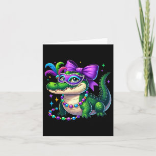 Tarjeta Mardigator Mardi Gras Alligator Costume Hombres Mu
