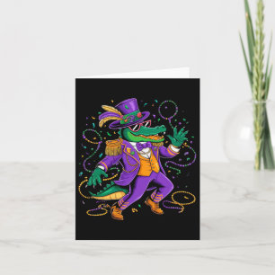 Tarjeta Mardigator Mardi Gras Danzando Mamáes de disfraces