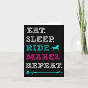Tarjeta Mare Horse Horseback Riding - Comer Sleep Mares Re