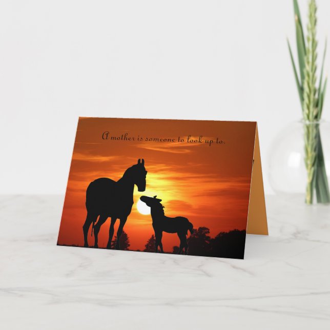 Tarjeta Mare y poeta "Una madre es alguien a quien mirar". (Anverso)