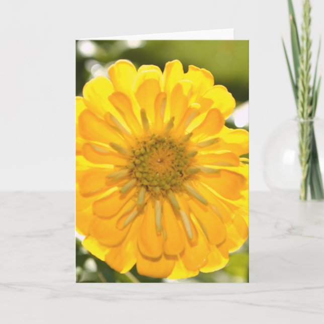 Tarjeta Marea amarilla floral amarilla amarilla (Anverso)