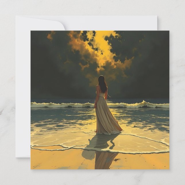 Tarjeta Marea Dorada de Soledad | Mareas Celestiales (Anverso)