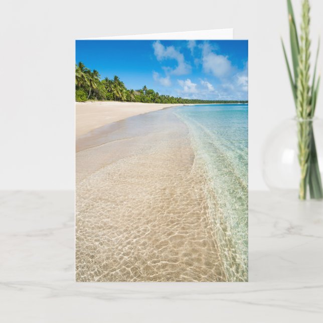 Tarjeta Marea Oceánica En Una Playa Tropical (Anverso)