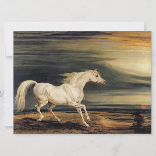 Tarjeta Marengo, el caballo blanco (Anverso)