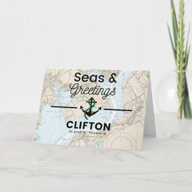 Tarjeta Mares y saludos Clifton (Anverso)