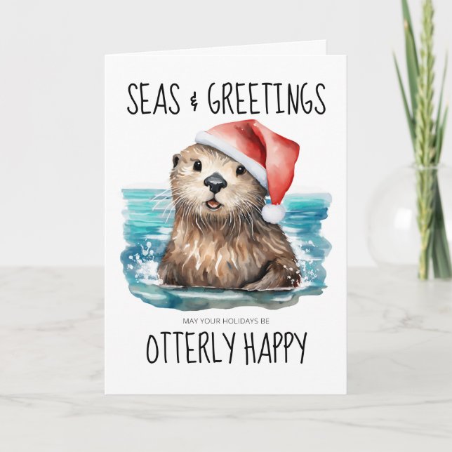 Tarjeta Mares y saludos Navidades de la Costa de Santa (Anverso)