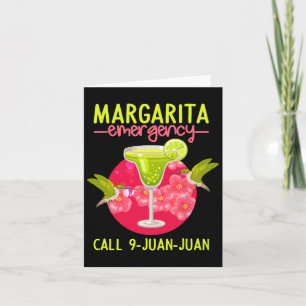 Tarjeta Margarita Camisa de Emergencia Mexicana Fiesta Gra