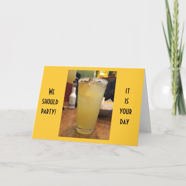 TARJETA MARGARITA CELEBRACIÓN PARA SU CUARENTA CUMPLEAÑOS (Anverso)