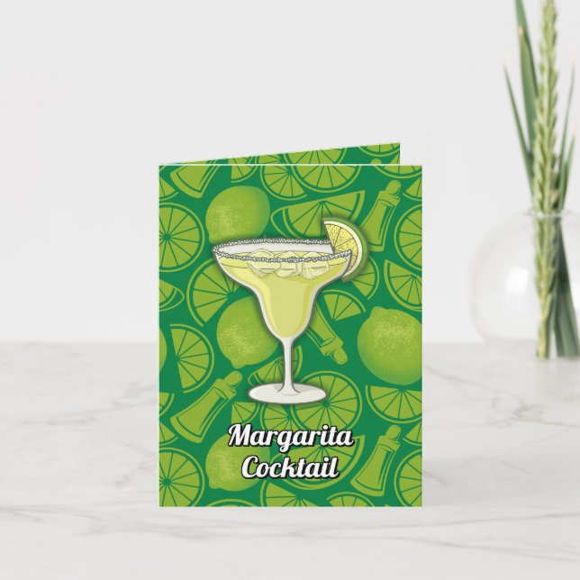 Tarjeta Margarita Cocktail Receta (Anverso)