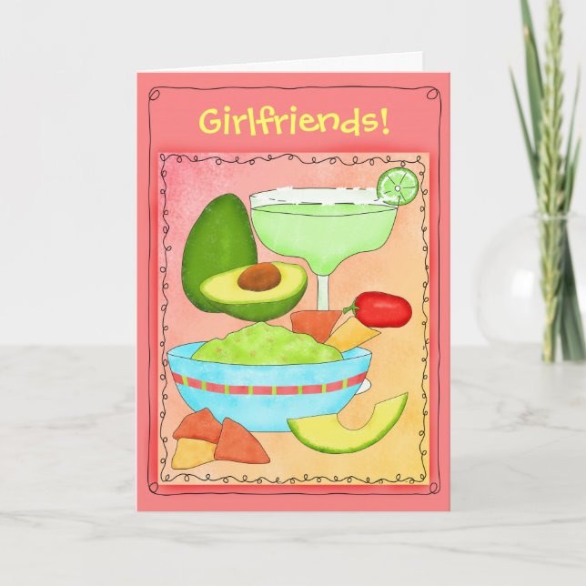 Tarjeta Margarita Guacamole Girlfriend Friendship (Anverso)