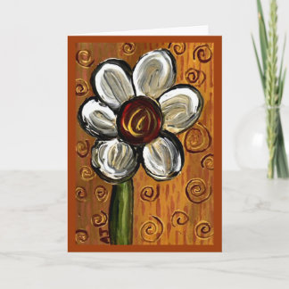 Tarjeta Margarita y Swirlies - notecard