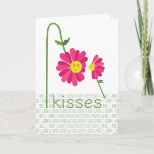 Tarjeta Margaritas de Abrazos y Besos