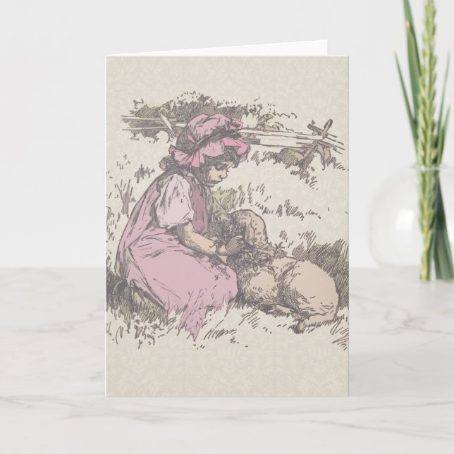 Tarjeta María tuvo una rima de crianza de cordero (Anverso)