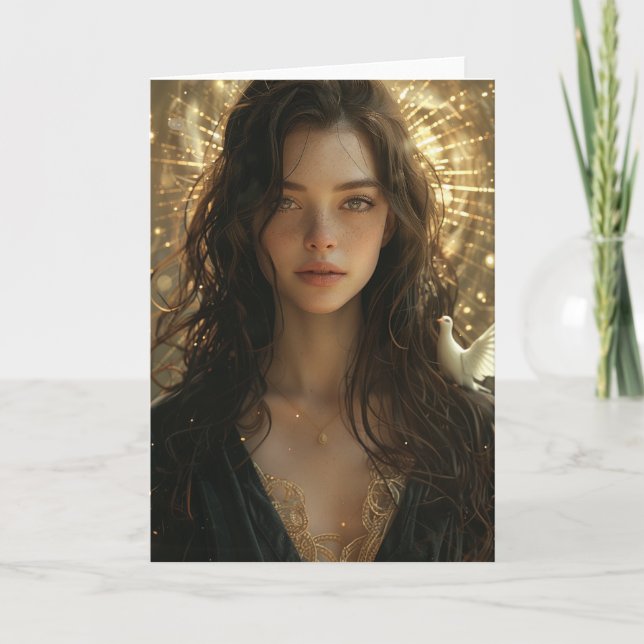 Tarjeta María y la Paloma (Anverso)