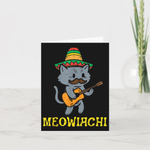 Tarjeta Mariachi Cato Meowiachi Funny Cinco De Mayo México