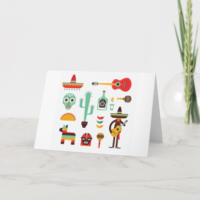 Tarjeta mariachi mexicana (Anverso)