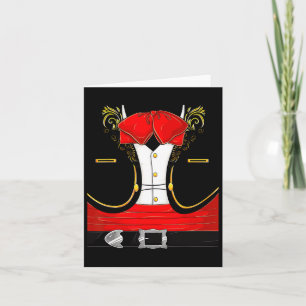 Tarjeta Mariachi mexicana disfraz de Halloween Charro Cinc