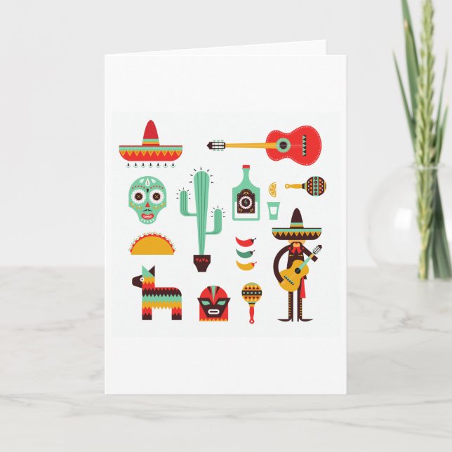 Tarjeta mariachi mexicano (Anverso)
