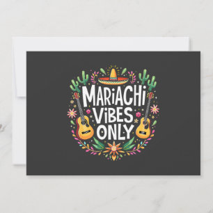 Tarjeta Mariachi solo vibra a los amantes de la música sax