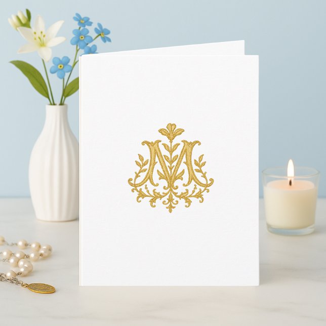 Tarjeta Marian Monogram Católica - Totus Tuus (Subido por el creador)