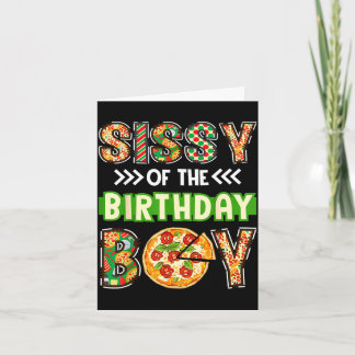 Tarjeta Marica del chico cumpleañero amante de la pizza fi