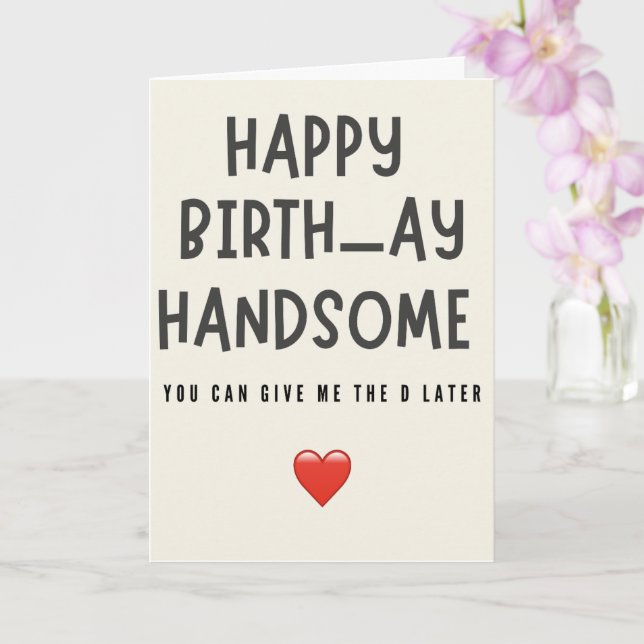 Tarjeta Marido Cumpleaños Divertido Novio Hombres Para Él (Orquídea)
