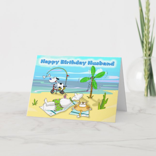 Tarjeta Marido del feliz cumpleaños (Anverso)